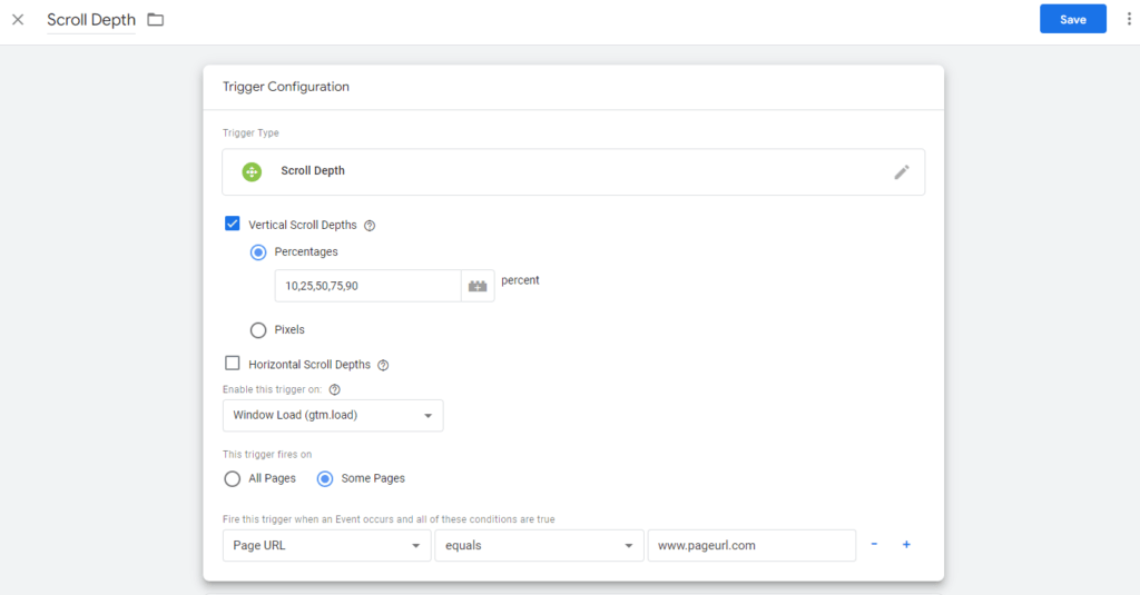 Tracking scroll depth (step 3)